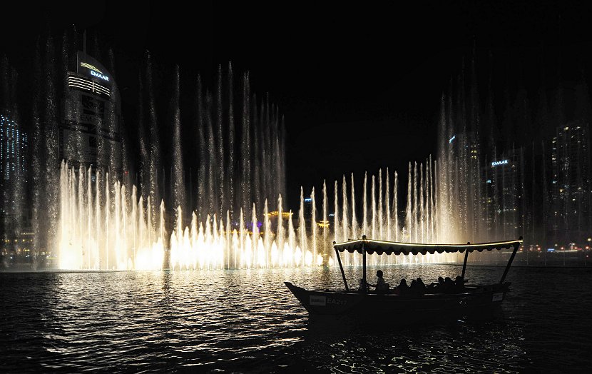 Die Wasserfontänen von Dubai