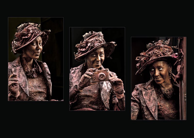 straßenkünstlerin 70x50