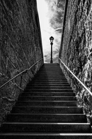 K Brückenaufgang in Paris