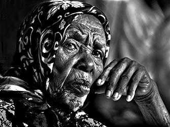 die alte Afrikanerin Kopie