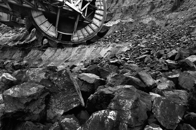 Schaufelrad und Kohle